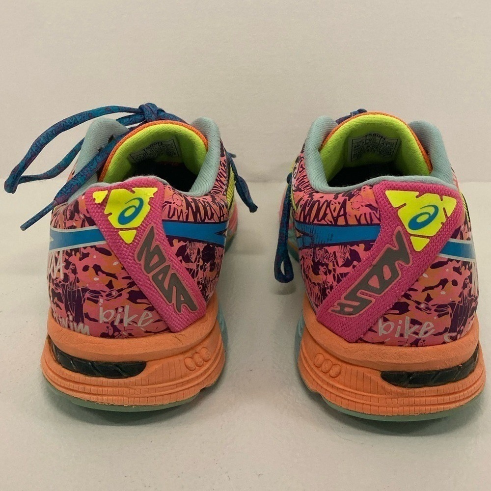 ASICS GEL-Noosa Tri 10 Running Shoe Neon Glow in Dark Graffiti Athletic Grunge - Picture 4 of 15